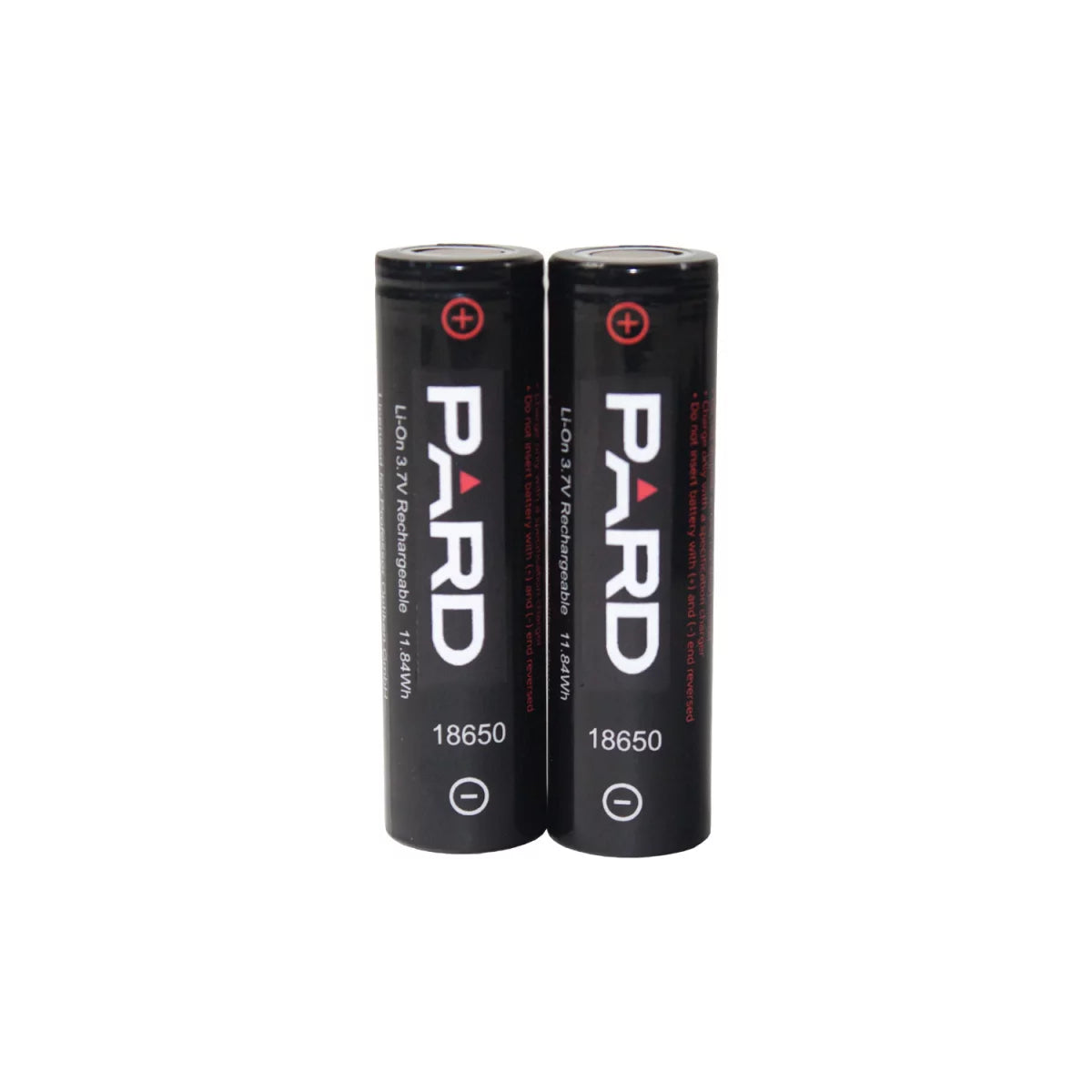 2er-Set PARD Lithium-Ionen-Akku - Typ: 18650, 3,7 Volt mit 3200 mAh