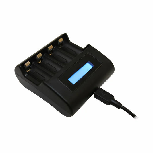 Professor Optiken Ladegerät für CR123A Lithium-Ionen-Akkus - 4-fach